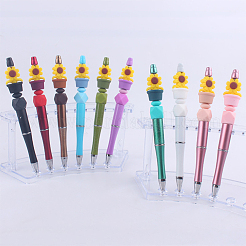 9Pcs 9 Colors Sunflower Silicone Beads&nbsp;SIL-CA0002-70