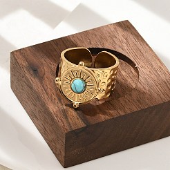 Natural Turquoise Finger Rings&nbsp;LS-RJEW-Q006-01D-G