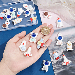 20Pcs 10 Styles Space Theme Opaque Resin Pendants&nbsp;FIND-PH0006-16