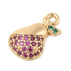 Brass Micro Pave Cubic Zirconia Pendants&nbsp;KK-R219-36C-G