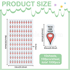 10 Sheets Paper Picture Stickers&nbsp;DIY-FG0008-44
