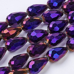 Electroplate Glass Beads Strands&nbsp;X-EGLA-D017-15x10mm-6