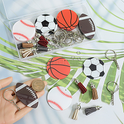DIY Sports Ball Acrylic Pendant Keychain Making Kits&nbsp;DIY-SP0001-43