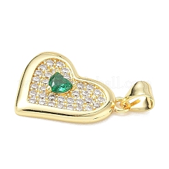 Brass Pave Cubic Zirconia Pendants&nbsp;CU-CBA83A6-07C-G01