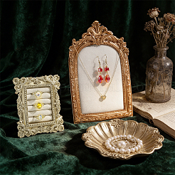 1Pc Arch Shape Resin & Velvet Photo Frame Necklace Display Stands&nbsp;NDIS-NB0001-11