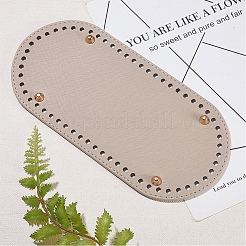 PU Leather Oval Long Bottom for Knitting Bag&nbsp;FIND-WH0032-01C