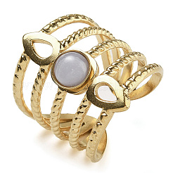 Natural & Synthetic Gemstone Finger Rings&nbsp;RJEW-U027-08G