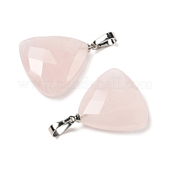 Natural Rose Quartz Pendants&nbsp;G-L614-D04-P04