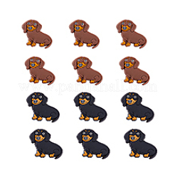 12Pcs 2 Colors Dog Food Grade Eco-Friendly Silicone Focal Beads&nbsp;FIND-DC0005-16