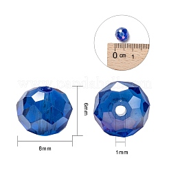 10 Colors Electroplate Glass Beads&nbsp;EGLA-JP0002-01B-8mm