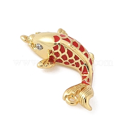 Brass Enamel Pendants&nbsp;KK-B148-12G-01