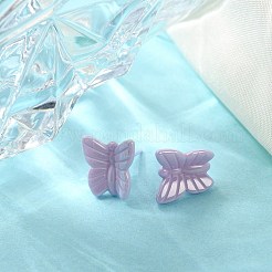 Hypoallergenic Bioceramics Zirconia Ceramic Butterfly Stud Earrings&nbsp;EJEW-C065-01B