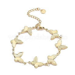 304 Stainless Steel Link Chains Bracelets&nbsp;BJEW-P343-01G