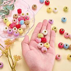 50Pcs 10 Colors Polyester European Beads&nbsp;FIND-SZ0019-29