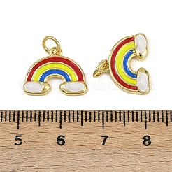 Brass Enamel Pendants&nbsp;KK-I358-010G