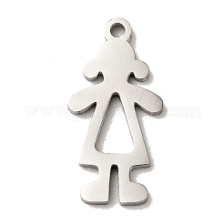 Non-Tarnish 304 Stainless Steel Textured Pendants&nbsp;STAS-J040-06B-P