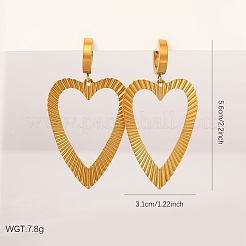 304 Stainless Steel Hoop Dangle Earrings for Women&nbsp;WGDEDBD-01