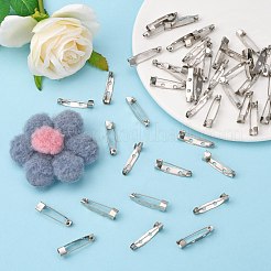 Iron Brooch Pin Back Safety Catch Bar Pins with 2-Hole&nbsp;X-IFIN-N3292-02