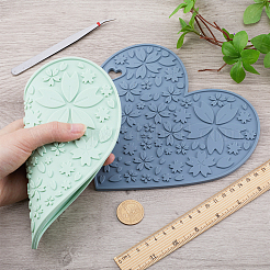 2Pcs 2 Colors Silicone Hot Mats for Hot Dishes&nbsp;AJEW-GF0008-29A