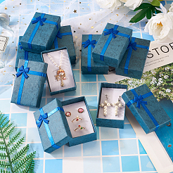 Rectangle Paper Jewelry Gift Boxes with Bowknot&nbsp;CON-TAC0010-79B