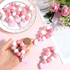 Heart Wood Beaded Napkin Rings&nbsp;AJEW-SC00039