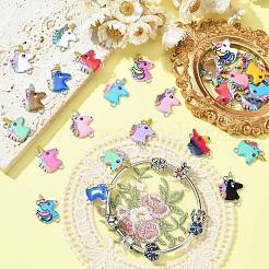 40Pcs 20 Styles Alloy Enamel Connector Charms&nbsp;ENAM-CJ0004-41
