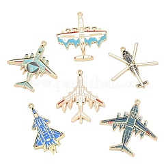 24Pcs 6 Styles Alloy Enamel Pendants&nbsp;ENAM-CJ0007-45