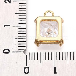 Brass Micro Pave Cubic Zirconia Charms&nbsp;KK-N261-24A-G