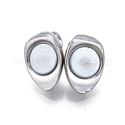 Brass Magnetic Clasps with Loops&nbsp;KK-N233-085P-NF