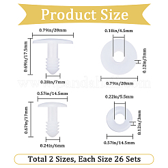 52 Sets 2 Style Plastic Doll Joints&nbsp;DOLL-GF0001-01