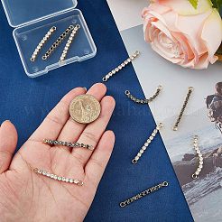 12Pcs 2 Colors Brass Micro Pave Cubic Zirconia Connector Charms&nbsp;KK-FH0004-50