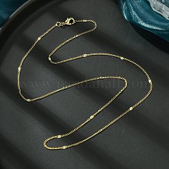 2mm Rack Plating Brass Curb Chain Necklaces for Women Men&nbsp;MAK-L044-24G