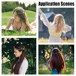 Paper Flower & Leaf & Branch Hair Bands Hair Vine Hair Vine&nbsp;OHAR-WH0011-65