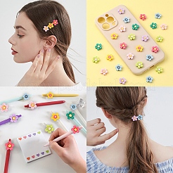 70Pcs 7 Colors Opaque Resin Cabochons&nbsp;CRES-CJ0001-52