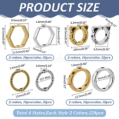128Pcs 8 Styles Alloy Bead Frame&nbsp;FIND-WR0012-02