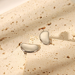 Bean 304 Stainless Steel Stud Earrings for Unisex&nbsp;AA3662-3