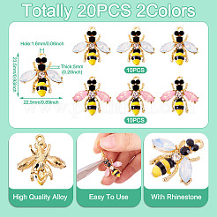 20Pcs 2 Colors Alloy Enamel Pendants&nbsp;FIND-TA0008-02