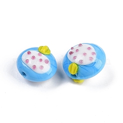 Handmade Lampwork Bumpy Beads Strands&nbsp;LAMP-Q002-02F