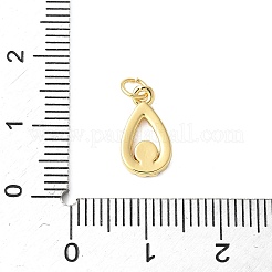Brass Micro Pave Cubic Zirconia Enamel Pendants&nbsp;KK-D357-01A-G