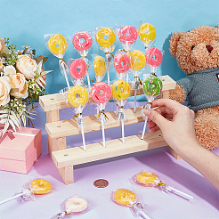 3-Layer Detachable Wood Display Riser Stands for Lollipops Ice Cream&nbsp;ODIS-WH0078-25B
