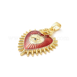 Brass Micro Pave Cubic Zirconia Pendants&nbsp;KK-M314-09G-02