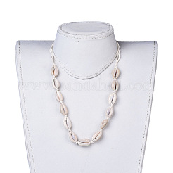 Adjustable Cowrie Shell Beads Beaded Necklaces&nbsp;NJEW-JN02394