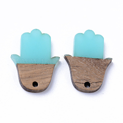 Resin & Walnut Wood Pendants&nbsp;RESI-N025-011A-B01