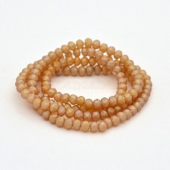 Full Rainbow Plated Faceted Rondelle Glass Beads Strands&nbsp;EGLA-J054-3x2mm-FR01