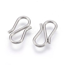 Tarnish Resistant 304 Stainless Steel S-Hook Clasps&nbsp;STAS-O118-67P