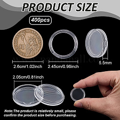 Plastic Flat Round Coin Boxes&nbsp;KY-WH0036-170