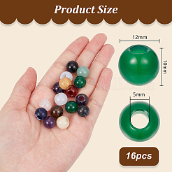 16pcs Gemstone European Beads&nbsp;G-OC0005-58