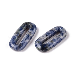 Natural Blue Spot Jasper Oval Pendants&nbsp;G-N342-105K