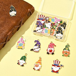 24Pcs 8 Styles Alloy Enamel Pendants&nbsp;ENAM-FS0002-80