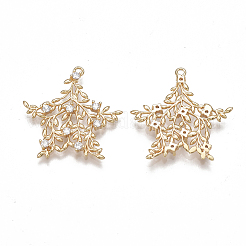 Brass Filigree Pendants&nbsp;X-KK-T038-360G